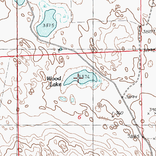 Topographic Map of Wood Lake, NE