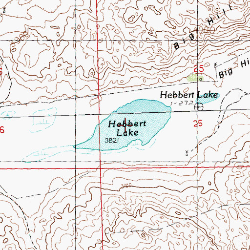 Topographic Map of Hebbert Lake, NE