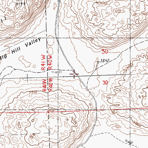 Topographic Map of Big Hill Valley, NE