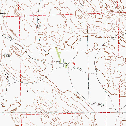 Topographic Map of Bower Ranch (historical), NE