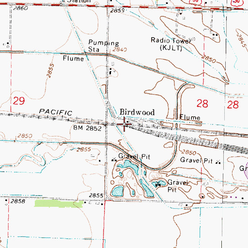 Topographic Map of Birdwood, NE