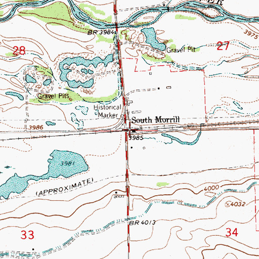 Topographic Map of South Morrill, NE
