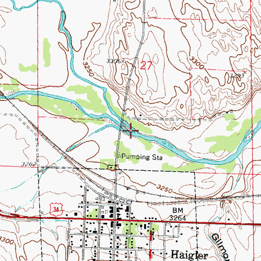 Topographic Map of Arikaree River, NE