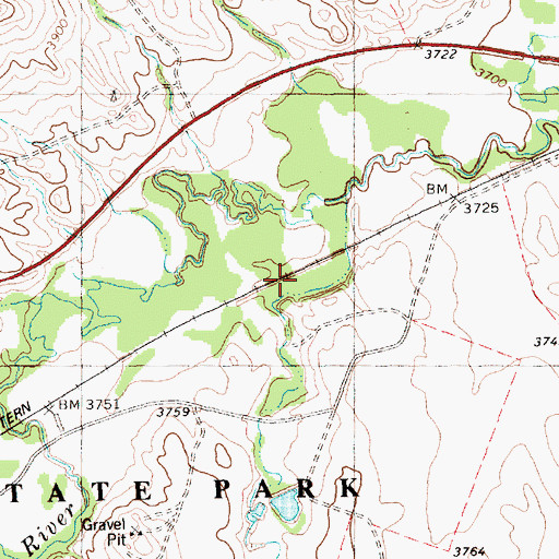 Topographic Map of Cherry Creek, NE