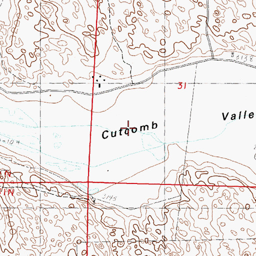 Topographic Map of Cutcomb Valley, NE