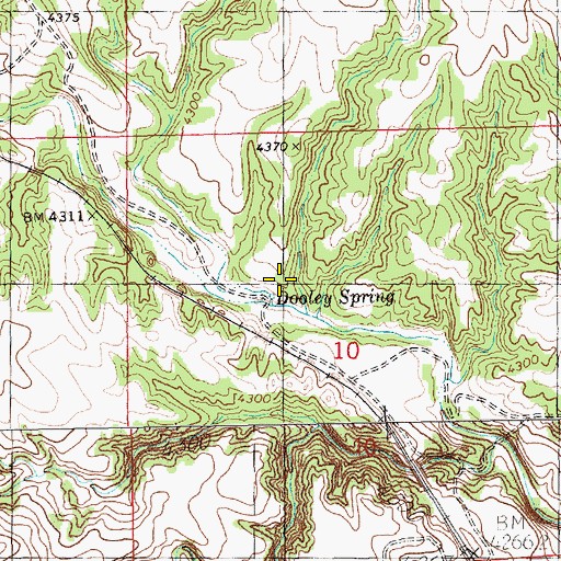 Topographic Map of Dooley Spring, NE