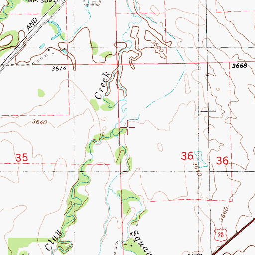 Topographic Map of English Creek, NE