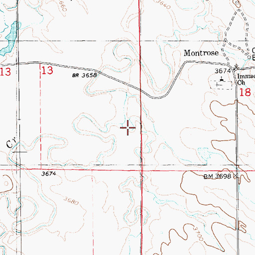 Topographic Map of Jim Creek, NE