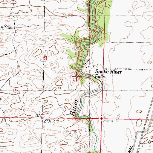 Topographic Map of Snake River Falls, NE