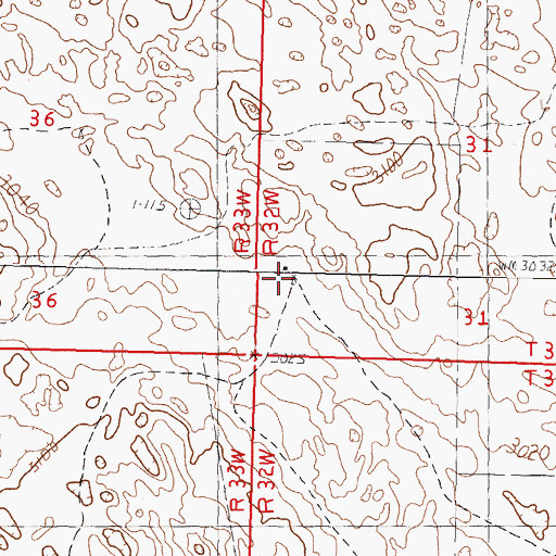 Topographic Map of Stevens Ranch, NE