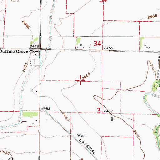 Topographic Map of Dawson County, NE
