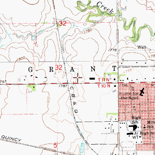 Topographic Map of Hamilton County, NE