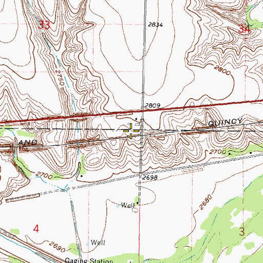 Topographic Map of Hitchcock County, NE