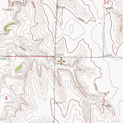 Topographic Map of Red Willow County, NE