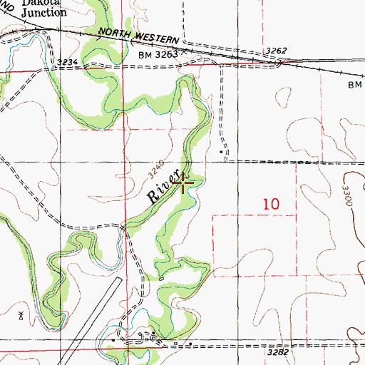 Topographic Map of Chadron Creek, NE