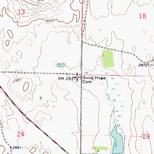 Topographic Map of Good Hope Cemetery, NE