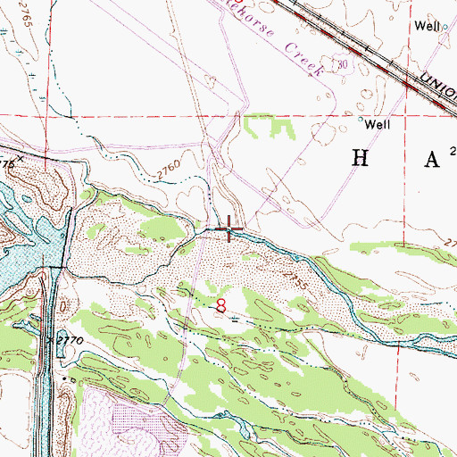Topographic Map of White Horse Creek, NE