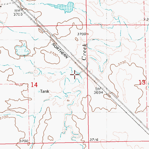 Topographic Map of Cedar Canyon, NE