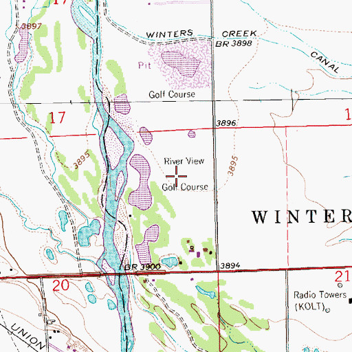 Topographic Map of River View Golf Course, NE