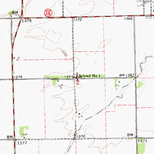Topographic Map of Edholm Public School, NE
