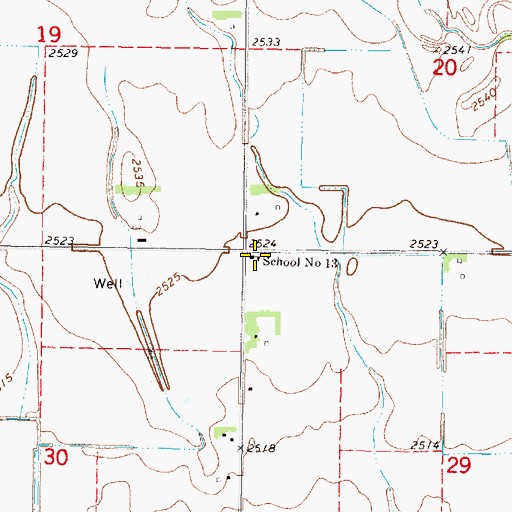 Topographic Map of School Number 13, NE