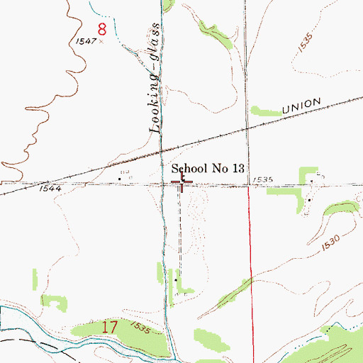 Topographic Map of School Number 13, NE