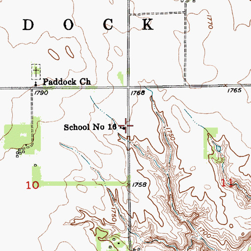 Topographic Map of School Number 16, NE
