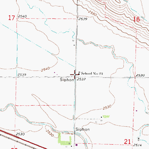 Topographic Map of School Number 23, NE