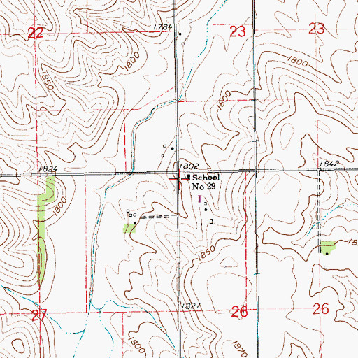 Topographic Map of School Number 29, NE