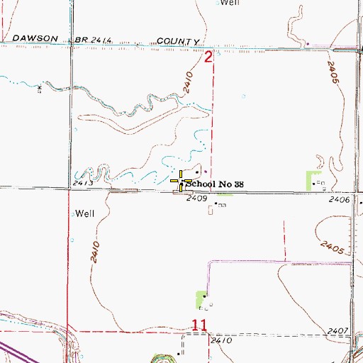 Topographic Map of School Number 38, NE