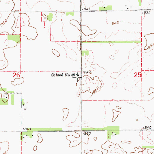 Topographic Map of School Number 39, NE