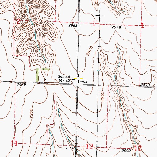 Topographic Map of School Number 42, NE
