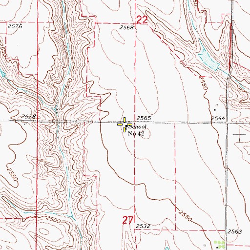 Topographic Map of School Number 42, NE