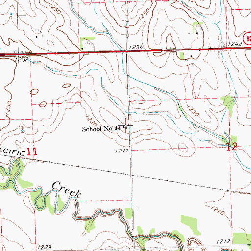 Topographic Map of School Number 44, NE