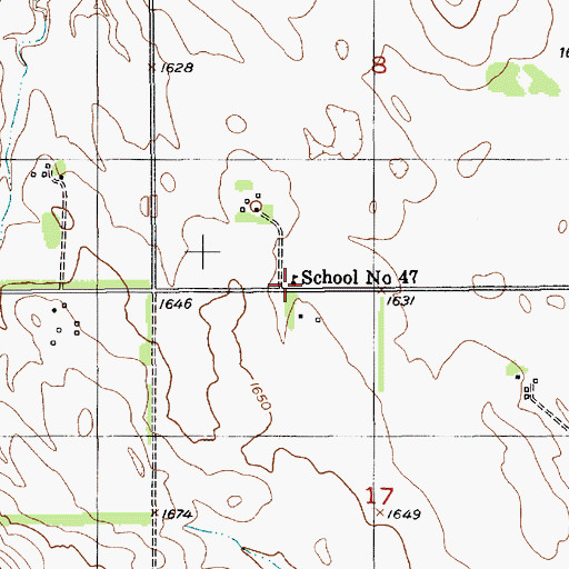 Topographic Map of School Number 47, NE