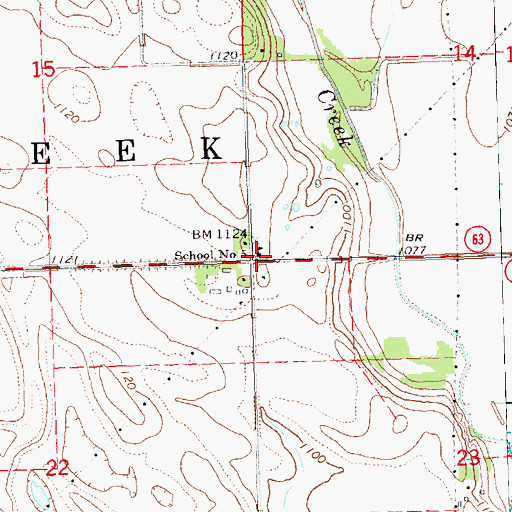 Topographic Map of School Number 5, NE