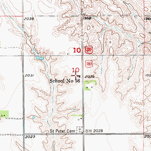 Topographic Map of School Number 56, NE
