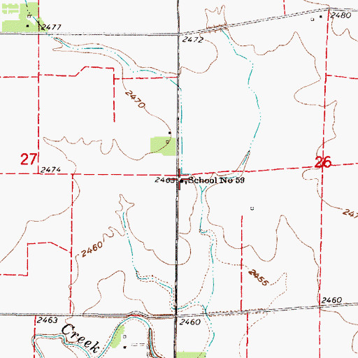 Topographic Map of School Number 59, NE