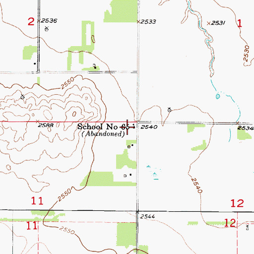 Topographic Map of Eddys School, NE