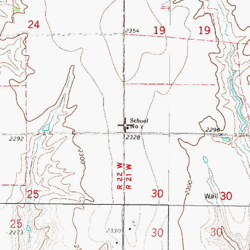 Topographic Map of School Number 7, NE