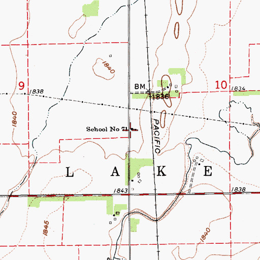 Topographic Map of School Number 71 (historical), NE