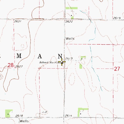 Topographic Map of School Number 81R, NE