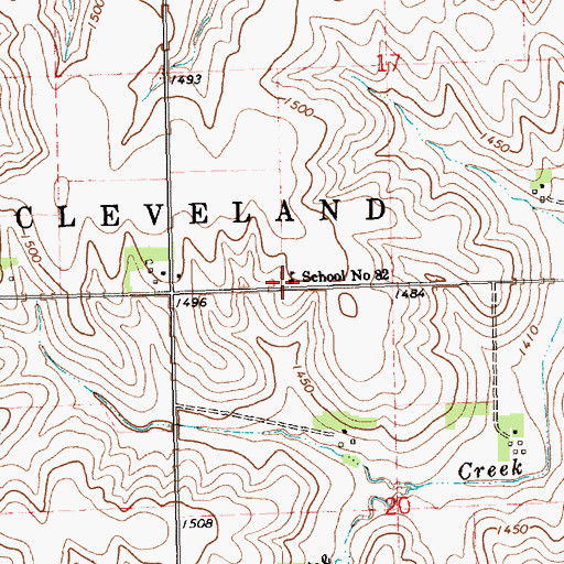 Topographic Map of Cuming County District Number 82 School, NE