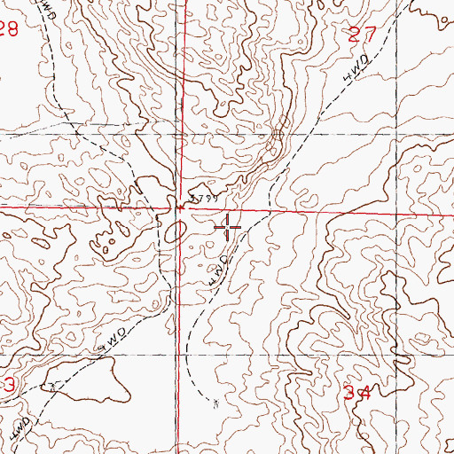 Topographic Map of School Number 9, NE