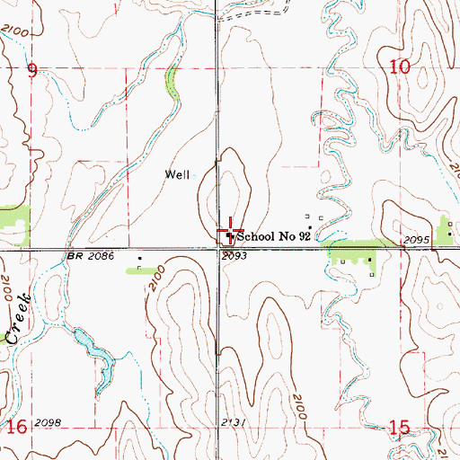 Topographic Map of School Number 92, NE