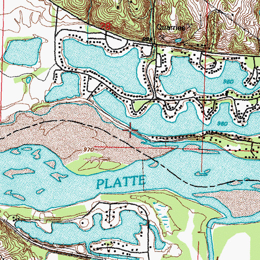 Topographic Map of Zwiebel Creek, NE