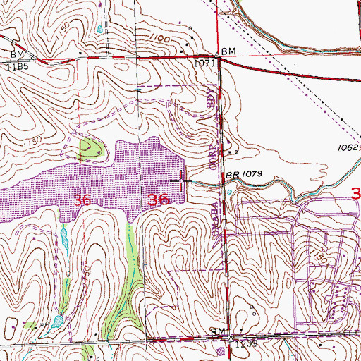 Topographic Map of Standing Bear Lake, NE