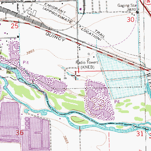 Topographic Map of KNEB-AM (Scottsbluff), NE