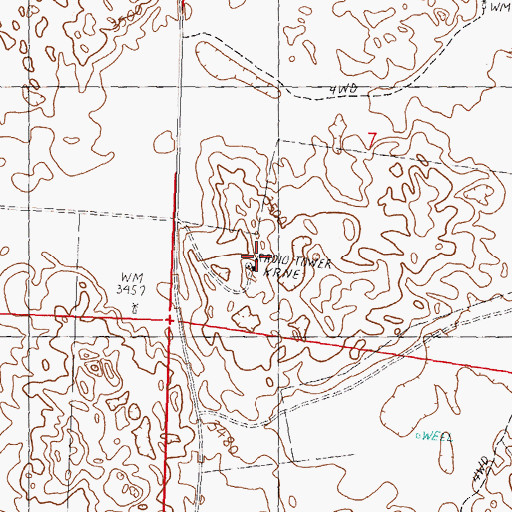 Topographic Map of KRNE-FM (Merriman), NE