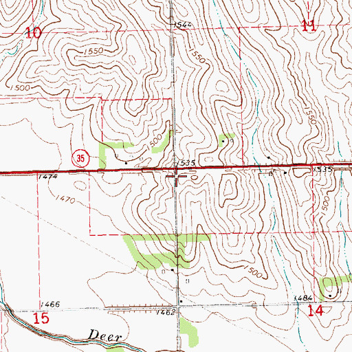 Topographic Map of KTCH-FM (Wayne), NE